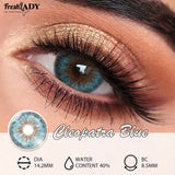1 Pair Blue Colored Contact Lenses Gray Eye Lenses Natural Eyes Makeup Beauty 14.20mm Yearly Use