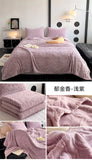 Pink Tulip Jacquard Blanket Flower Gifts for Girls Women Floral Throw Blankets Soft Warm Cozy Fleece Blanket for Couch Sofa Bed
