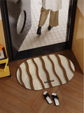 American Style Retro Bathroom Mat Home Use Toilet Entrance Water Absorption Quick Dry Anti Slip Anti Fall Foot Pad Diatom Mud...