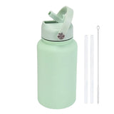 PuraCool Personalised Water Bottle 650ml/22oz Insulated Thermos Customised Tumbler Flask with Straw