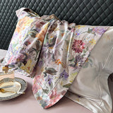 Premium 1000TC Egyptian Cotton American Oil Painting Style Flower Print Bedding Set Duvet Cover Bed Sheet Set Pillowcases 4Pcs