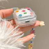 Dried Flower Glitter Bling Case For AirPods 4 3 2 1 Pro Pro2 Soft Transparent Wirelsss Headphones Protective Cover AirPod Shell