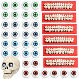 Halloween Decorations Include 32 Pcs Halloween Eyeballs 6 Sets Acrylic Resin Fake Teeth Realistic Eyes Prop Supplies Complete U
