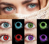 Color Contact Lenses Yearly Colored Lenses for Eyes 2pcs Colored Contacts Cosmetic Eye Contacts Cosplay Anime Contact Blue Lens