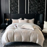 Luxury Satin Jacquard Duvet Cover Set Nordic Double Bed Quilt Cover Bedding Set Adlut Pillowcases Sheet Queen King Home Textiles