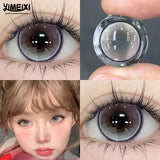 1 Pair Hot Selling Myopia Lenses Korean Lenses Colored Contact Lenses with Degree Blue Pupil Lenses Soft Natural Lenses