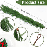 Christmas Garland Faux Cedar Greenery for Mantle Stairs Table Fireplace Wall Christmas Indoor Outdoor Decor Holiday Decorations