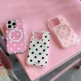 INS Korea Point Phone Case For Iphone 16ProMax 15Pro 13 14 15 16 Pro Max 15Pro 15ProMax Cover Fundas