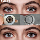 Gray Color Contact Lens 1 Pair Yearly Coloured Contact Lenses Brown Lenses for Party Cute Eyes Contacts Daily Eye Makeup