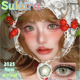 Eye Eyes Color Contacts Colored Contact Lenses Lens Small Pupil Beauty Cosmetics Fashion 14.2mm 2Pcs 6 Months Half Year