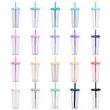 700ml,Double-Layer Straw Cup/MUG,Drinkware,Environmentally Friendly Plastic,Large Diameter,Transparent Milk Tea Cup,Holiday Gift
