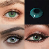 Eye Eyes Color Contacts Colored Contact Lenses Lens Natural Beauty Cosmetic Amber Daily 2Pcs 6 Months Half Year Use