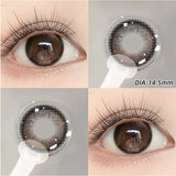 Raw Cocoa Hazel Brown Contact Lenses Half Year Natural Lens For Korean Bare Skin No-Makeup Campus Casual Wear 2PCS