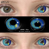 Cosplay Colored Contact Lenses 1 Year 2pcs Crazy Red Contact Lenses Anime Black Eye Lenses Halloween Beauty Makeup Lens