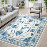 Fresh Elegant Living Rooms Floor Mat Floral Print Home Decoration Rug Non-slip Machine Washable Coffee Table Floor Mats 러그 Ковер
