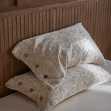 2 Pcs Class A  Linen Cotton Pillow Cases Wabi-sabi Aesthetic Beige Pillowcase for Bed Skin-friendly Bed Sleep Pillow Cover 48x74