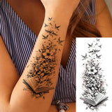 1 Sheet Beautiful Butterfly Flowers Temporary Tattoos For Women Girls Waterproof Fake Tattoos Floral Animals Temp Tatoo Stickers
