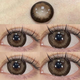 2Pcs Natural Eyes Black Contact Lenses for Eyes with Myopia Prescription Circle Soft Colored Large Diameter 14.5mm Lens