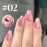 12ml 1-16pcs Autumn Nails New Clear Pink Glass Bead Moonlight Magnet Cat Eye Gel Nail Polish Whitening Nail Supplies