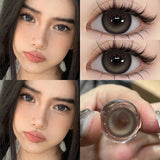 0~-6.00 Natural Korean Lenses 1Pair Colored Contact Lenses Brown Lenses Blue Eye Fashion Lenses