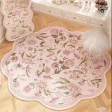 Sweet Irregular Bedroom Bedside Carpet Small Fresh Style Living Room Rugs Creative Fashion Dressing Table Floor Mats Alfombra