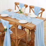 12Pcs Wedding Chair Sashes 7x108Inch Sheer Chiffon Chair Fabric Covers for Party Christmas Bridal Baby Shower Wedding Decoration