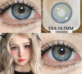 1Pair Natural Colored Contact Lenses 1Pair Beauty pupillents Yearly Grey Pupils Brown Contacts New Cosmetic