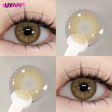 2pcs Color Contact Lenses Brown Color Lens Baby Blue Eyes Beauty Pupils Cosmetic Makeup Green Contacts Gray Lenses Yearly