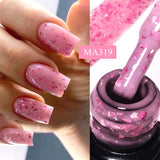 7ml Rubber Base Nail Gel Polish Nude Milky White DIY Nail Art Soak Off Gel Polish Semi Permanent Painting UV Vernis