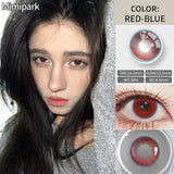 14.2mm Natural Glossy Contacts 2pcs Half Yearly Free Shipping Shiny Eye Lenses for Cosplay Party Makeup