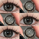 1 Pair New Color Contact Lenses Black Contacts Lens Beauty Pupil Makeup Yearly Fast Shipping