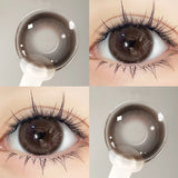 2pcs/Pair Color Contact Lenses Myopia Green Real looking Yearly Colored Lens Natural Dioptric Eye with Shimmer Degree Mill Creek