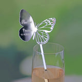 Personalised Butterfly Drink Stirrers Wedding Decoration Party Cocktail Bar Sticks Custom Name Wedding Table Centerpiece Favor
