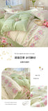 100% Cotton Four Piece Set Soft Skin-friendly Duvet Cover Set Single Couple Flower Printed Comforter Bedding Set for Adults Kids