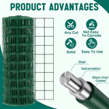 16 Gauge 4ft x 100ft PVC Coated Green Welded Wire Fence 2.36x2.36in Mesh Heavy Duty Hardware Cloth for Chicken