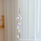 Abutilon Flower Crystal Beaded Charm Phone Pendant Crystal Wristband Keychain Bracelet Lanyard Cord