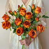 30 Simulated Roses Realistic Touch with Fake Flowers Valentine's Day DIY Wedding Party Home Decoration Pink Rose Eternal Flower