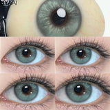 2pcs/Pair Color Contact Lenses Contact Color Lens Eyes Lenses for Eyes Blue Lenses with Diopters Yearly Cosmetics