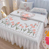 New Latex Summer Mat Summer Quilt Four-Piece Washable Summer Fabric Cooling Mattress Dormitory Soft Seat