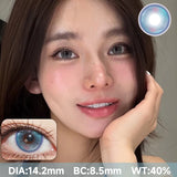 2pcs Half-Year Colored Contacts Big Diameter High Moisture Lenses for Daily Cosplay Role Play Brown Purple Blue Grey S