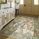 Floral Print Living Room Carpet Retro Light Luxury Large Area Bedroom Plush Rugs Home Decoration Coffee Table Floor Mat Tapis 러그