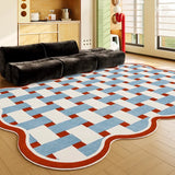 Creative Colorful Special-shaped Living Room Carpet Irregular Sofa Coffee Table Floor Mat Home Bedroom Bedside Soft Plush Rug