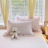 100% Cotton 2pcs Flower Prints Ruffles Pillowcases 48x74cm Sizes Cushion Cover for Bed Floral Style Adults Kids Pillowslip 베개커버