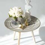 Creative Round Nordic Wood Coffee Table Storage Tea Fruit Service Plate Tray Bed Home table Living Room Table Sofa Side