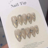 10pcs Gradient Pink Press on Nails Almond Pure Color False Nails Short Almond Handmade Full Cover Wearable Manicure Nai Tips Art