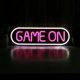 Chi-buy LED Neon Game On USB Powered Neon Signs Night Light 3D Wall Art Bedroom Living Room Decor Lamp Signs
