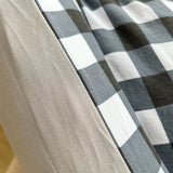 3pcs Classic Black and White Plaid Striped Duvet Cover Set Soft Washed Cotton Quilt Cover Adult Children Bedroom Bedding Set