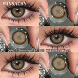 2pcs Black Series Color Contact Lenses Natural Gray Eye Lens Beautiful Pupils Yearly Fashion Brown Softlens Cosmetics