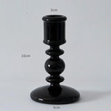 Black Candle Holder Home Decor Candlesticks Living Room Modern Decoration Glass Vase Bookshelf Decor Candle Stick Holder