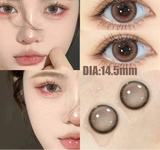 New Style Contact Lens Belt Grade 14.5MM Big Eye  Series Red Brown GDIA: 14.2MM 1 Year Use Soft Hydrogel WT: 40%